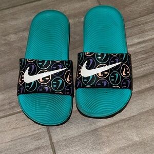 Nike Aqua Boy Slide Sandals with Patterned Strap